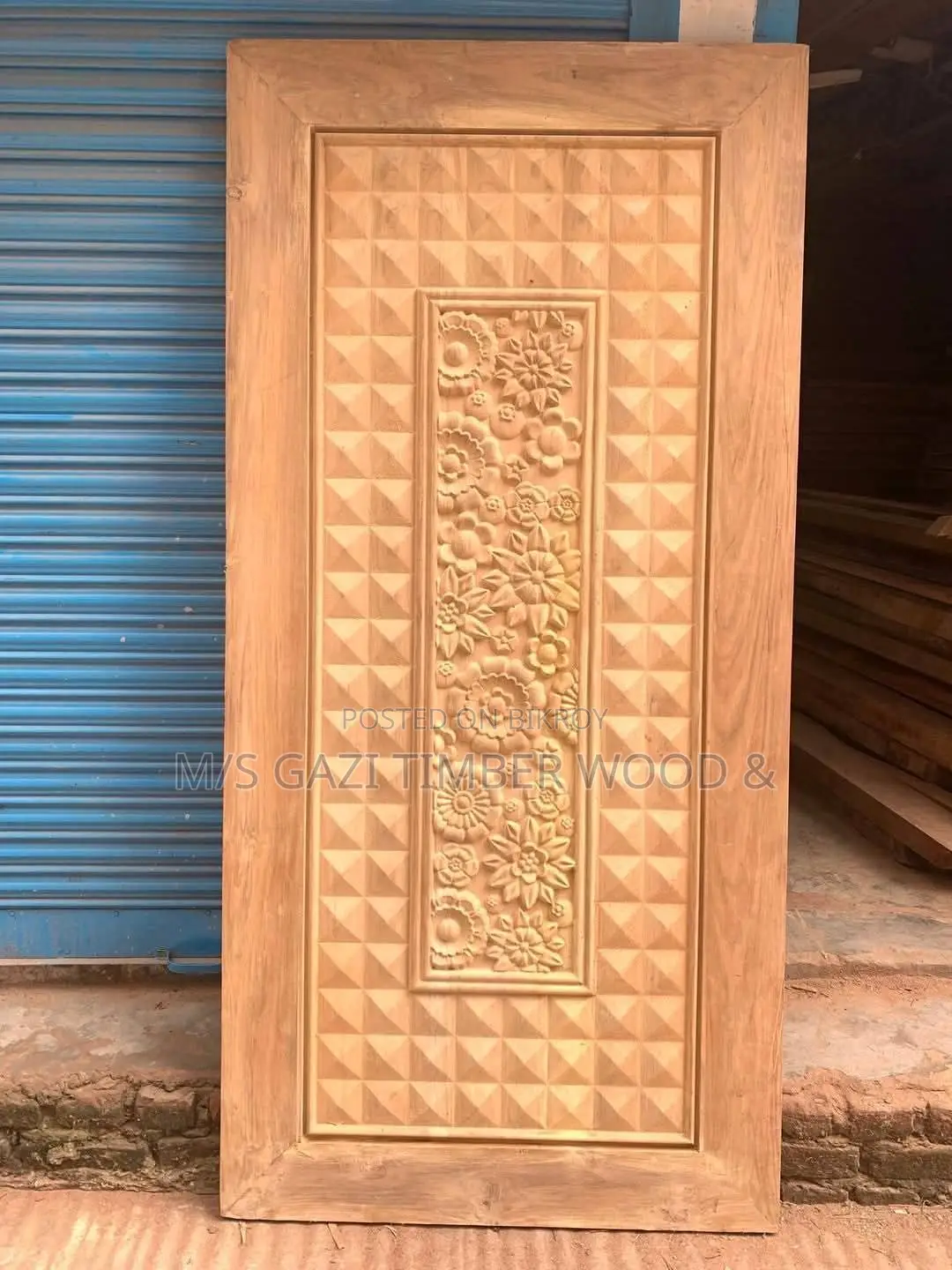 Simple Design Teak Wood Door
