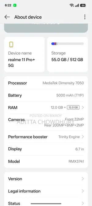 Realme 11pro+ (Used)