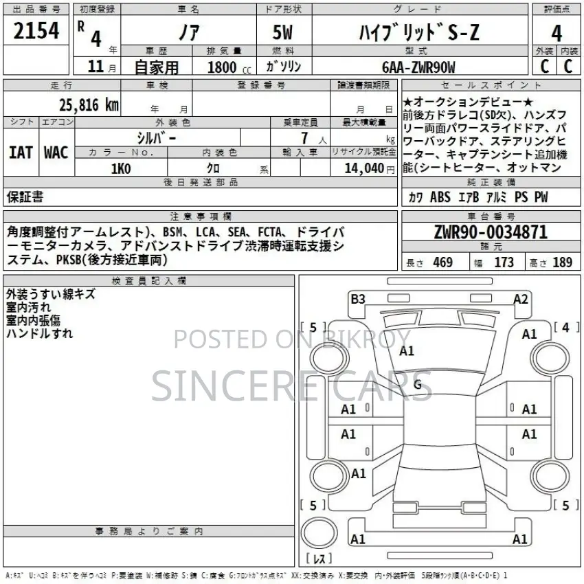 Toyota Noah Sz. Brown 2022