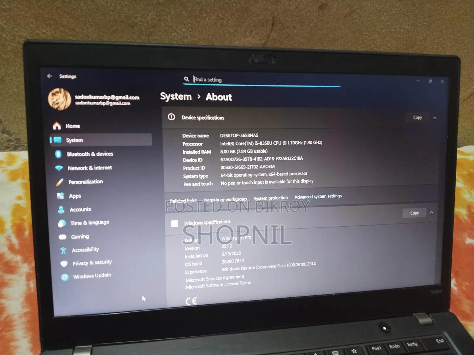 Lenovo Thinkpad T480s