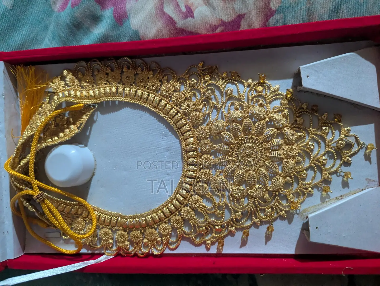Gorgeous Gold Plated Bridal/Party Wear Necklace for Sale!