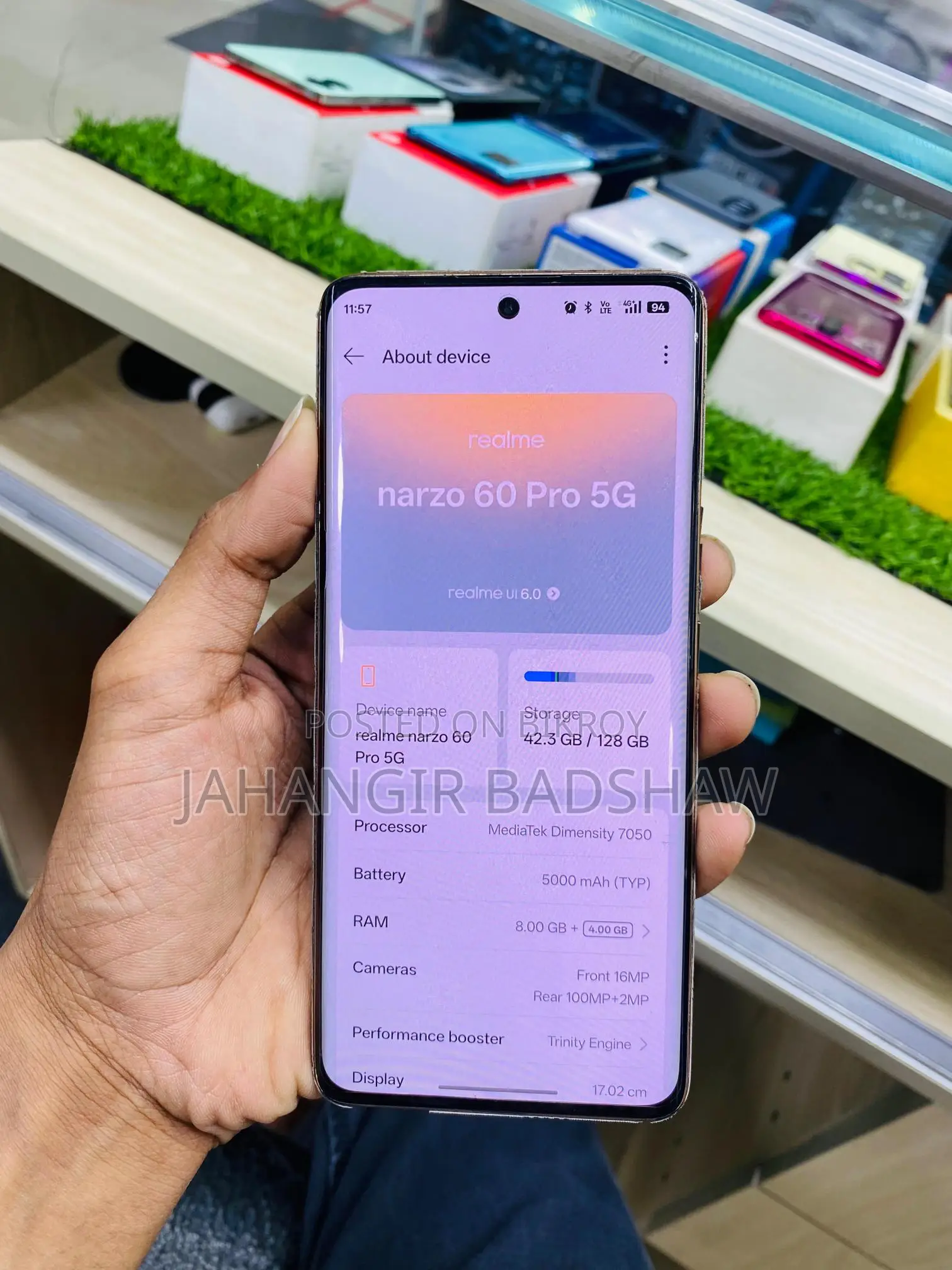 Realme Narzo 60 pro 5G 8+128 (Used)