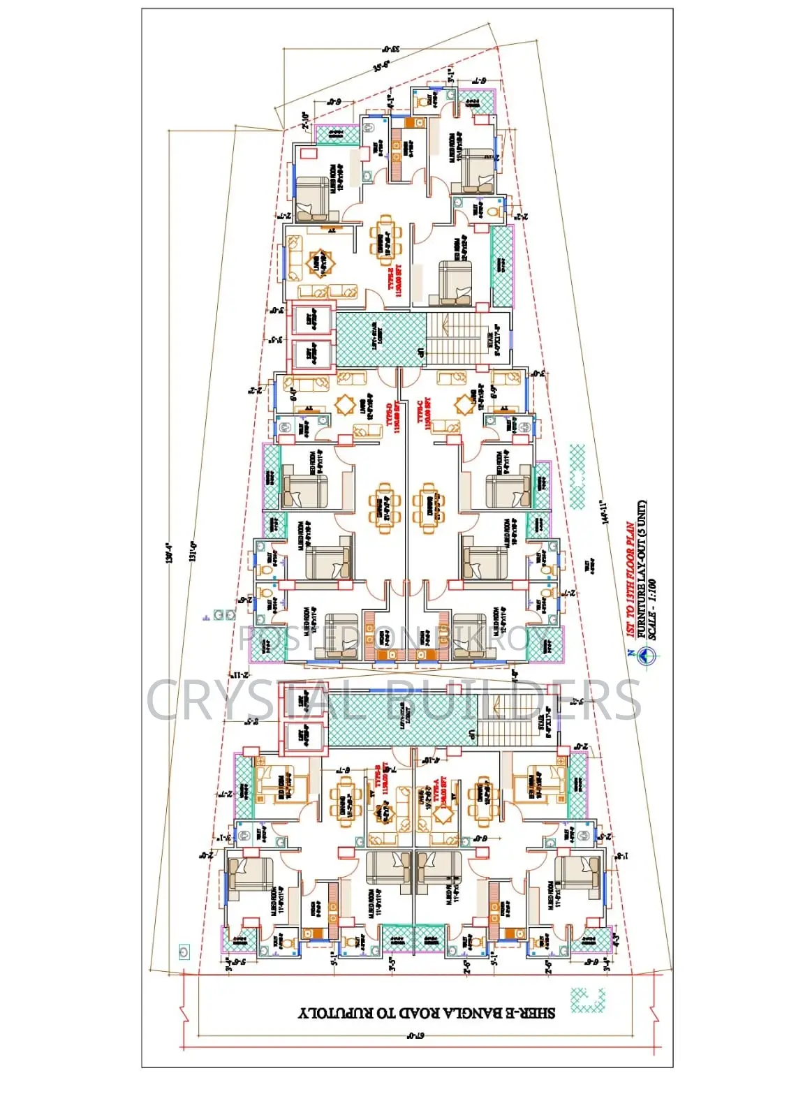 2nd Floor Of The Project Located In Rupatali Sadar, 9 Lakh Taka.
