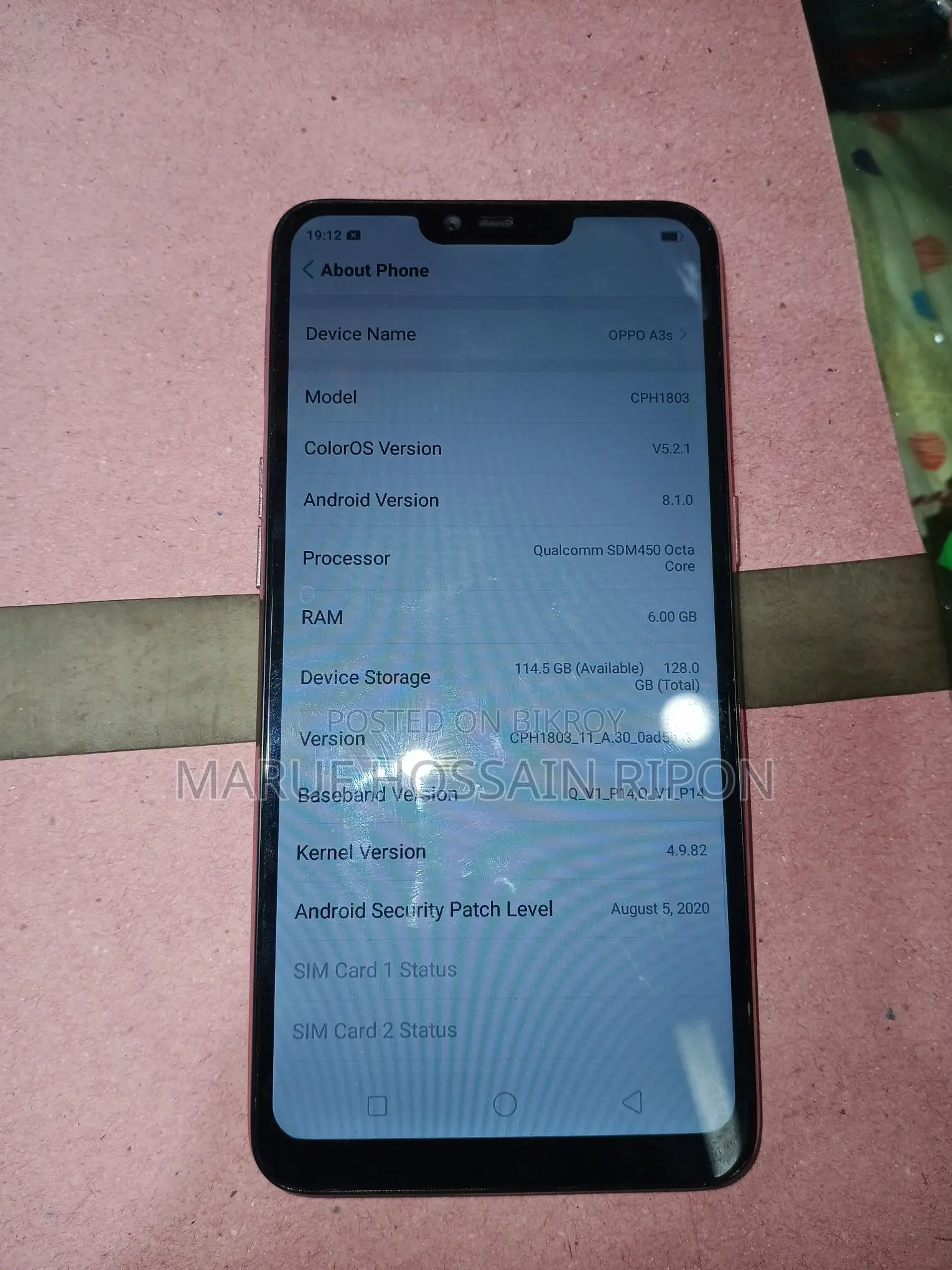 OPPO A3s . (Used)