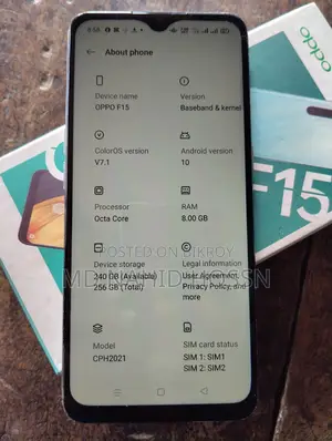 OPPO F15 Ram 8/ Rom 256 (Used)