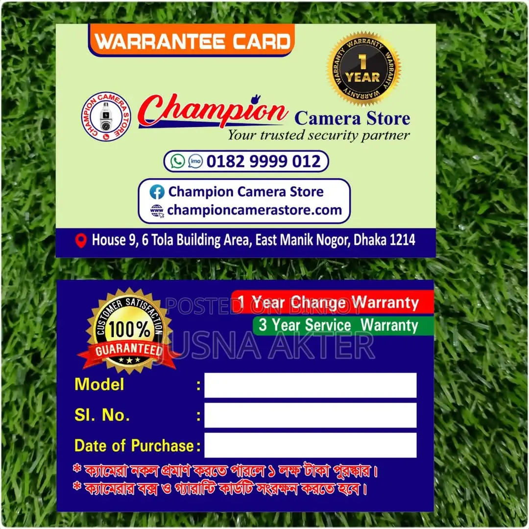 3+3=6mp Champion V9l Wifi Double Lens Camera 1 Year Change Warranty