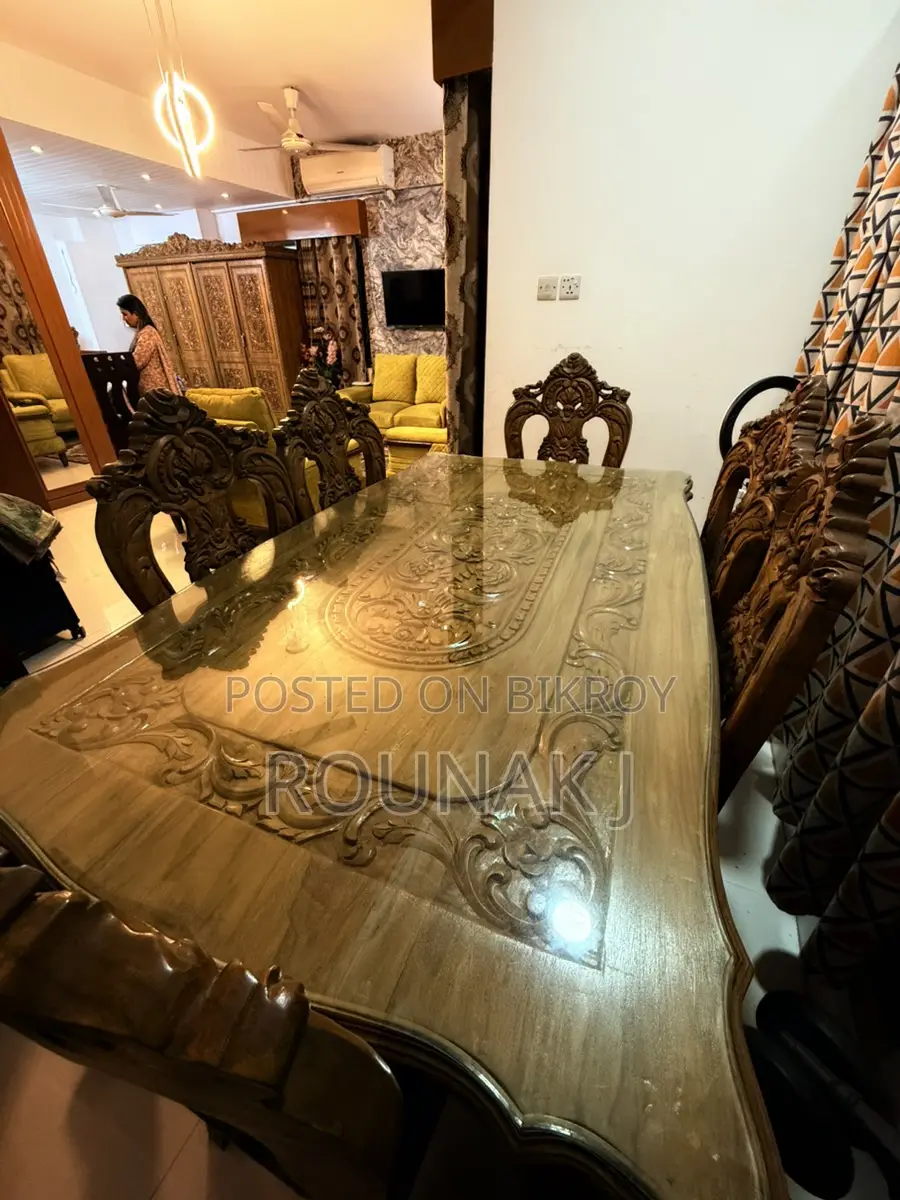 6-Chair Teak Wood Dining Table