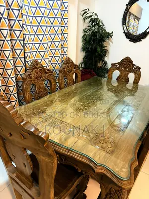 6-Chair Teak Wood Dining Table