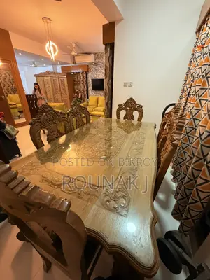 6-Chair Teak Wood Dining Table
