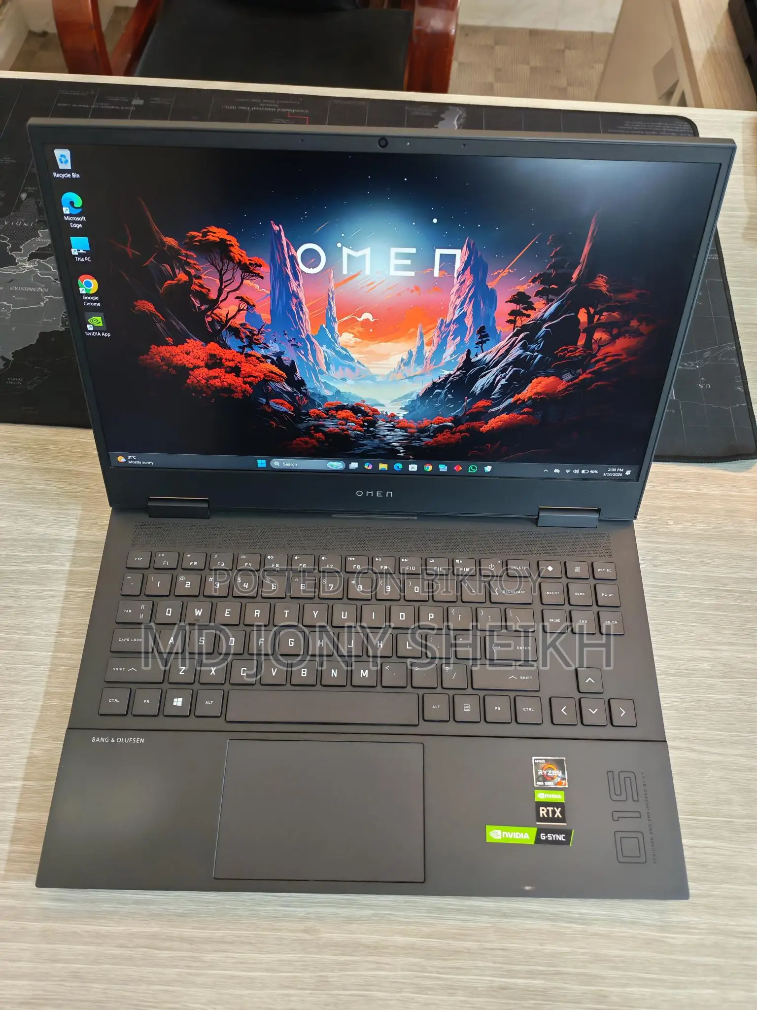 HP OMEN 15 Gaming Laptop (Ryzen 7 / 16GB RAM 6GB Graphics)