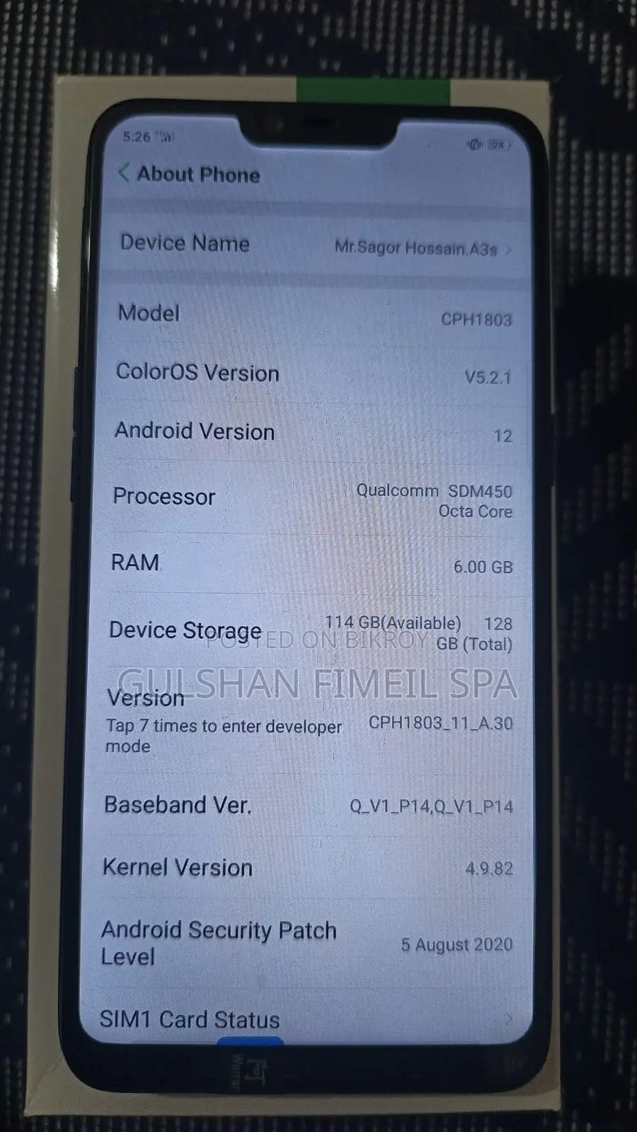 OPPO A3s 6/128GB 5G (Used)