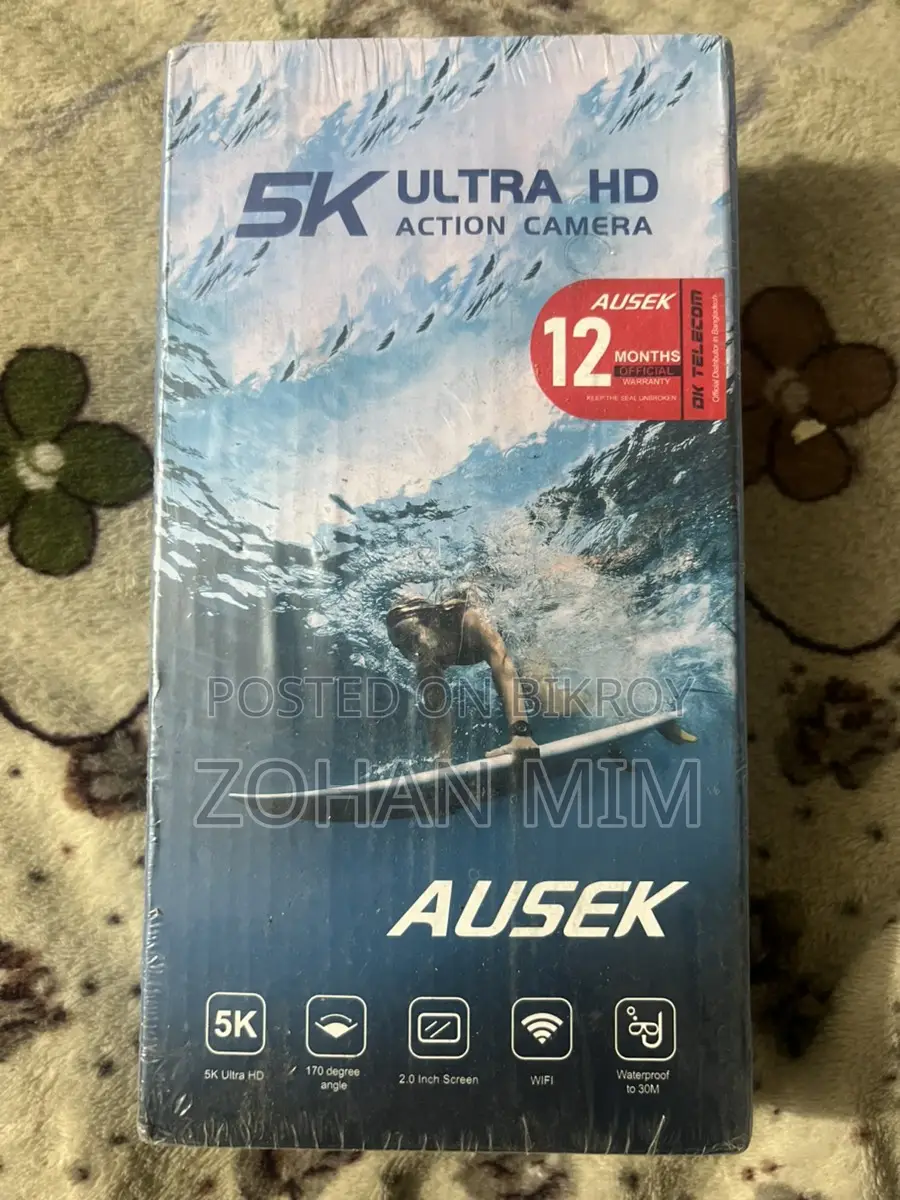 Ausek At-m40r Combo 5k ওয়াইফাই ওয়াটারপ্রুফ অ্যাকশন ক্যামেরা