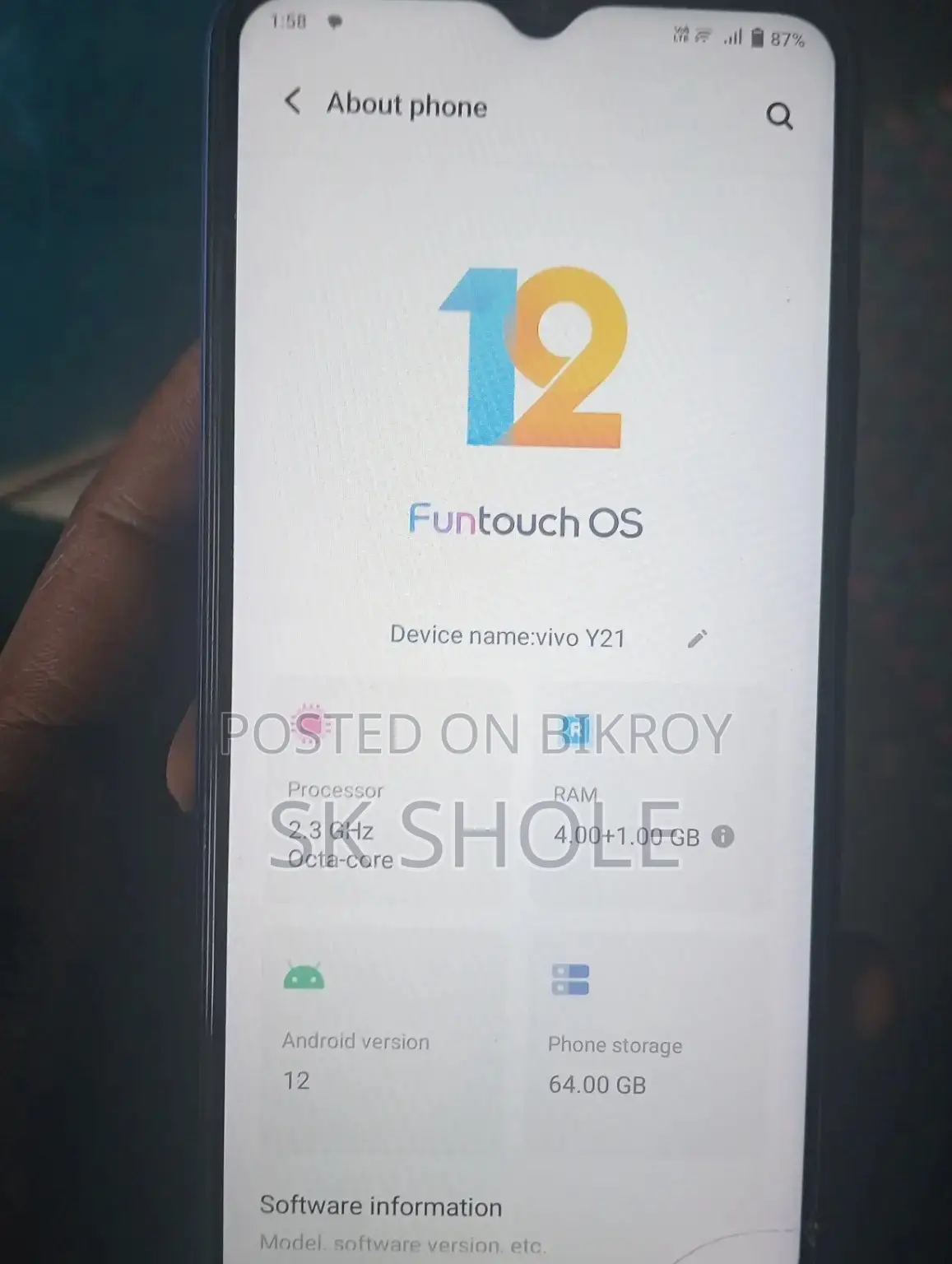 Vivo Y21 in perfect condition (Used)