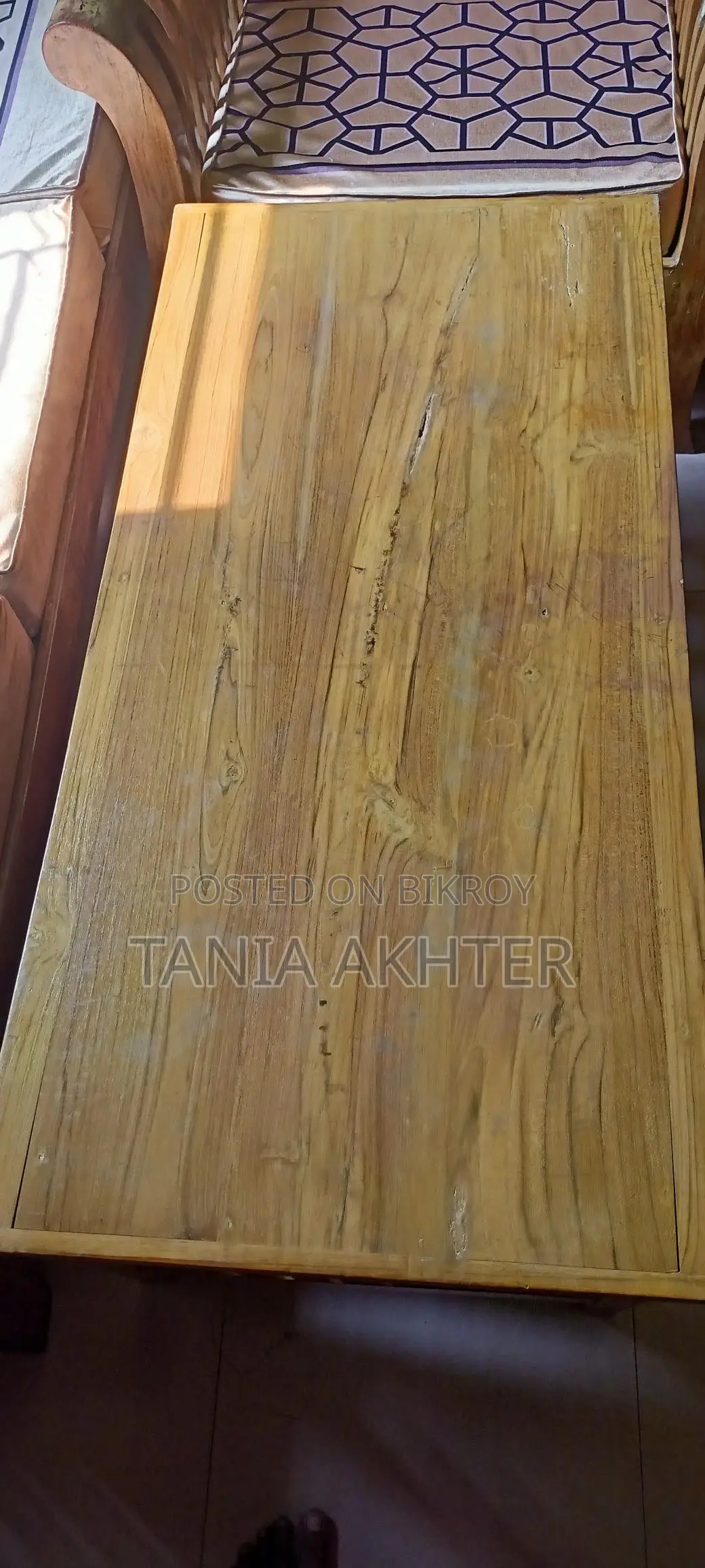 Teak wood sofa set for sale.