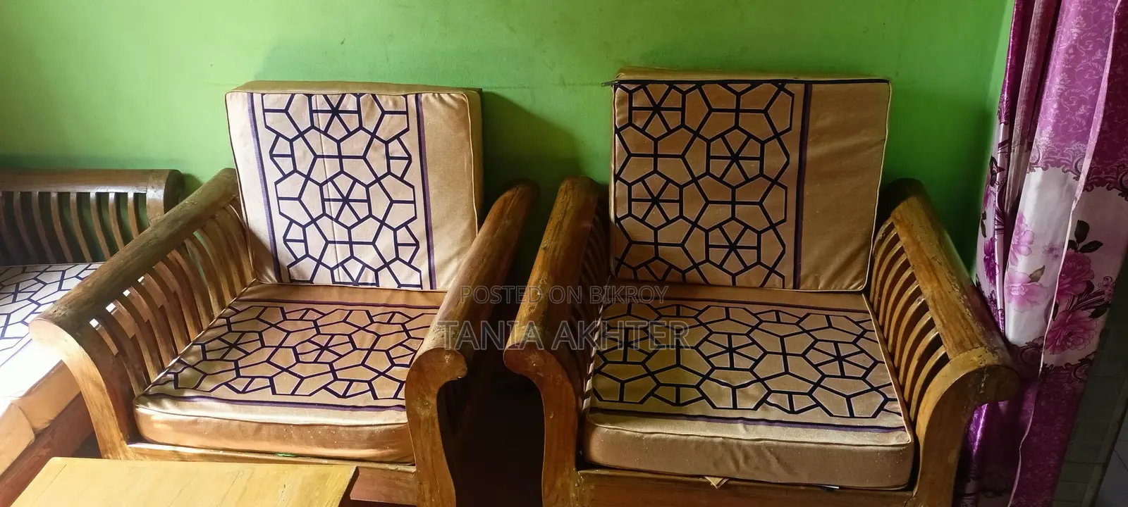 Teak wood sofa set for sale.