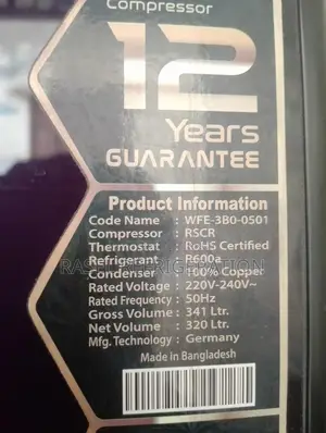 A like-new 341 Liter Walton refrigerator with 6 years official warranty.