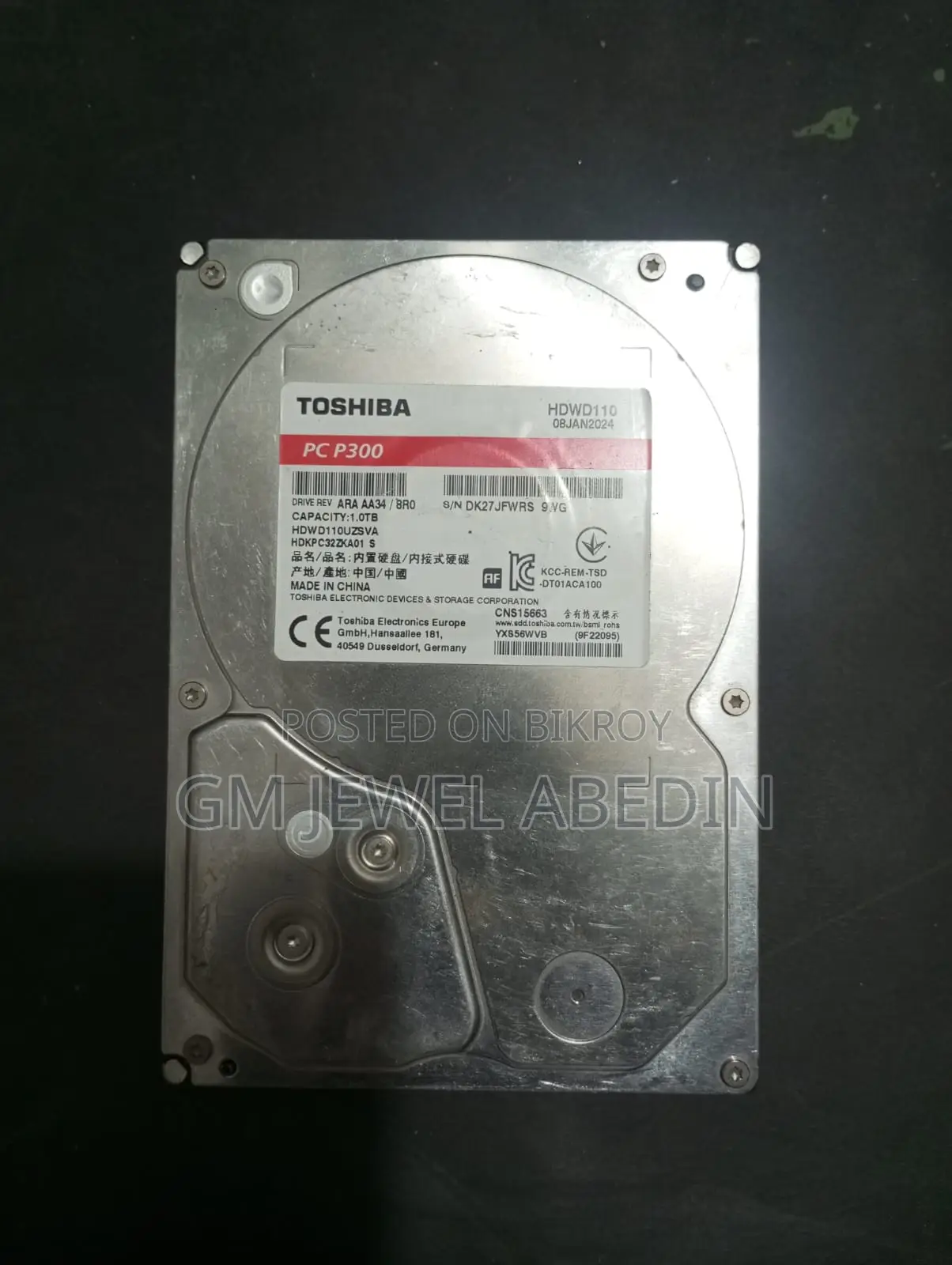 1TB Toshiba Hard Disk Drive in Offer Rate