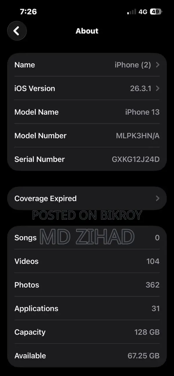 Apple iPhone 13 (Used)