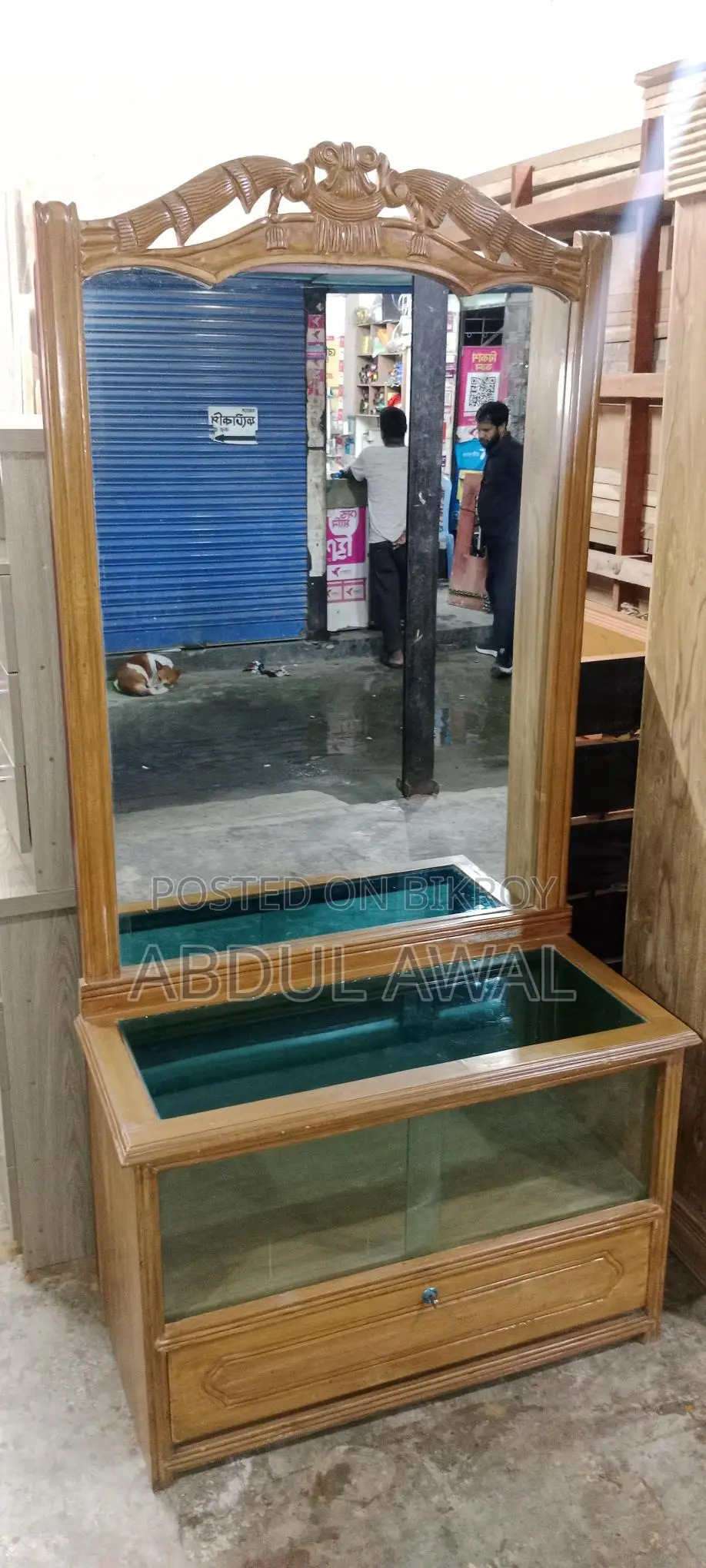 সারি চিটাগাং সেগুন কাঠের (৩×৬ ফিট) ড্রেসিং টেবিল