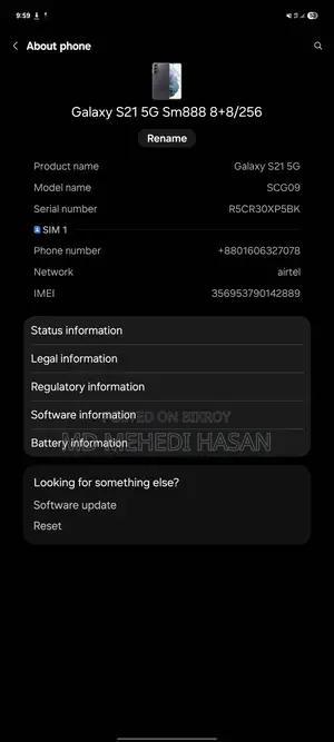 Samsung Galaxy S21 5G 8/256 Sm888 (Used)