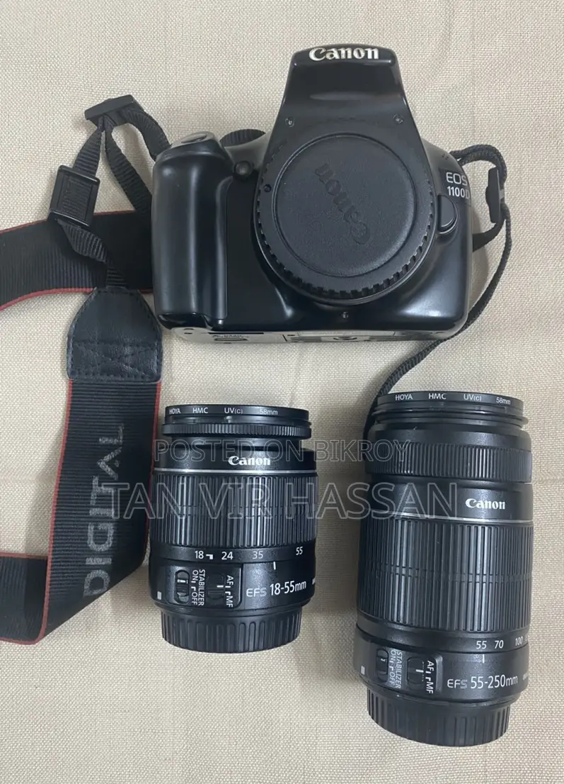 Canon EOS 1100D DSLR Full Set with 2 Lenses