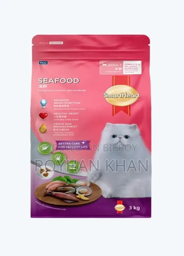 SmartHeart Adult Cat Food Seafood 3kg
