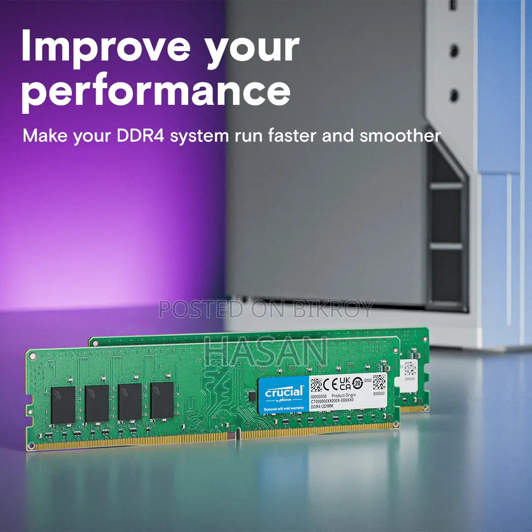 Crucial 32GB DDR4-3200 MHz UDIMM Desktop RAM