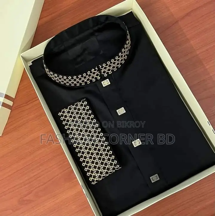 Stylish Panjabi Indian Tencel Cotton Fabric Size M/L/XL