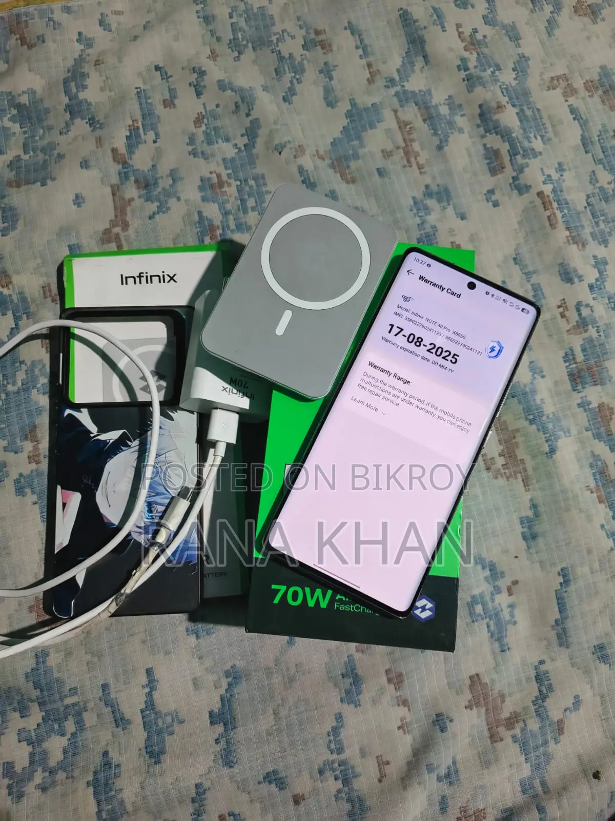 Infinix Note 40s 8 GB RAM 256 ROM (Used)