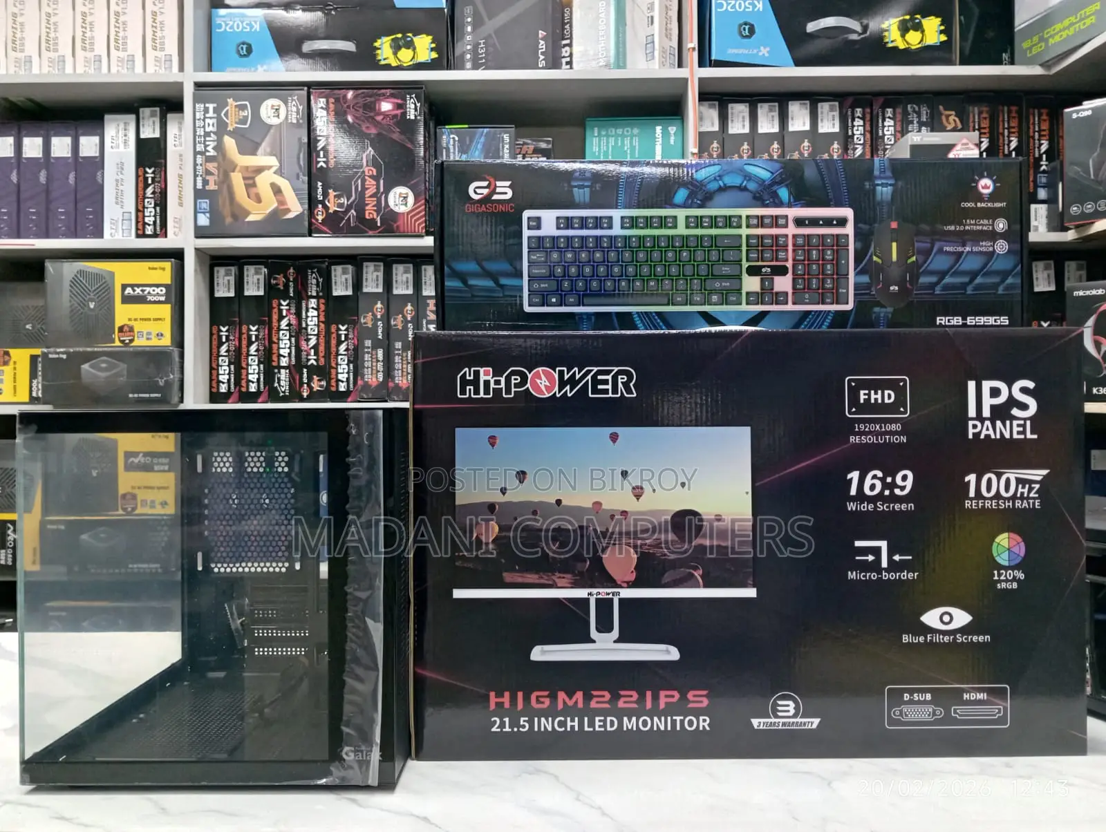 Eid Desktop PC Ryzen 5 3400G -8GB Ram-240GB SSD -19" LED Monitor
