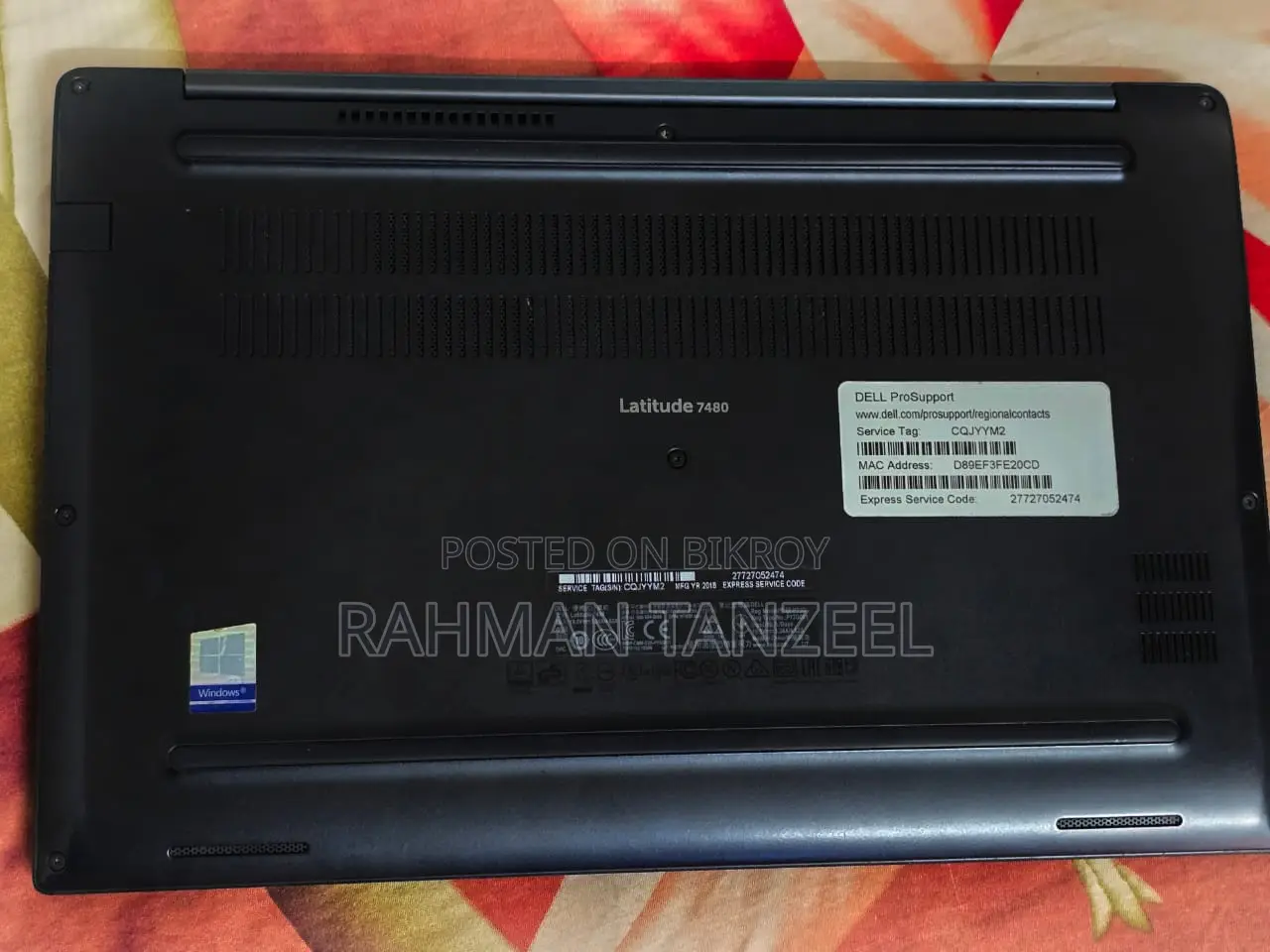 Dell latitude 7480,intel core i5/7tth.