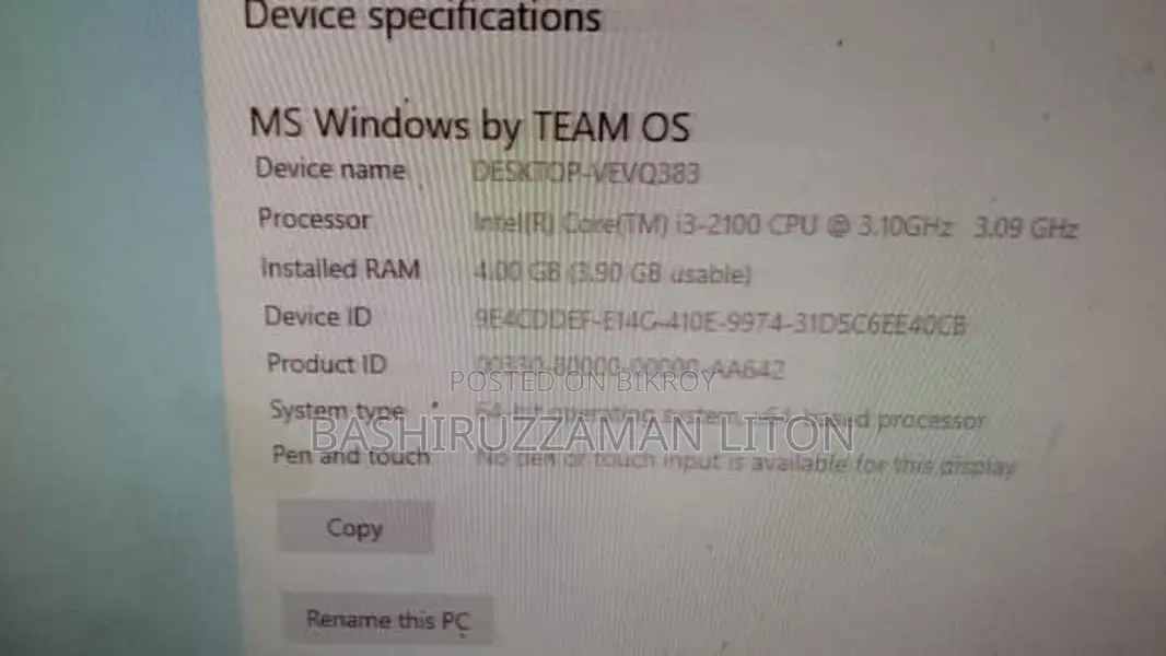 PC for sale.