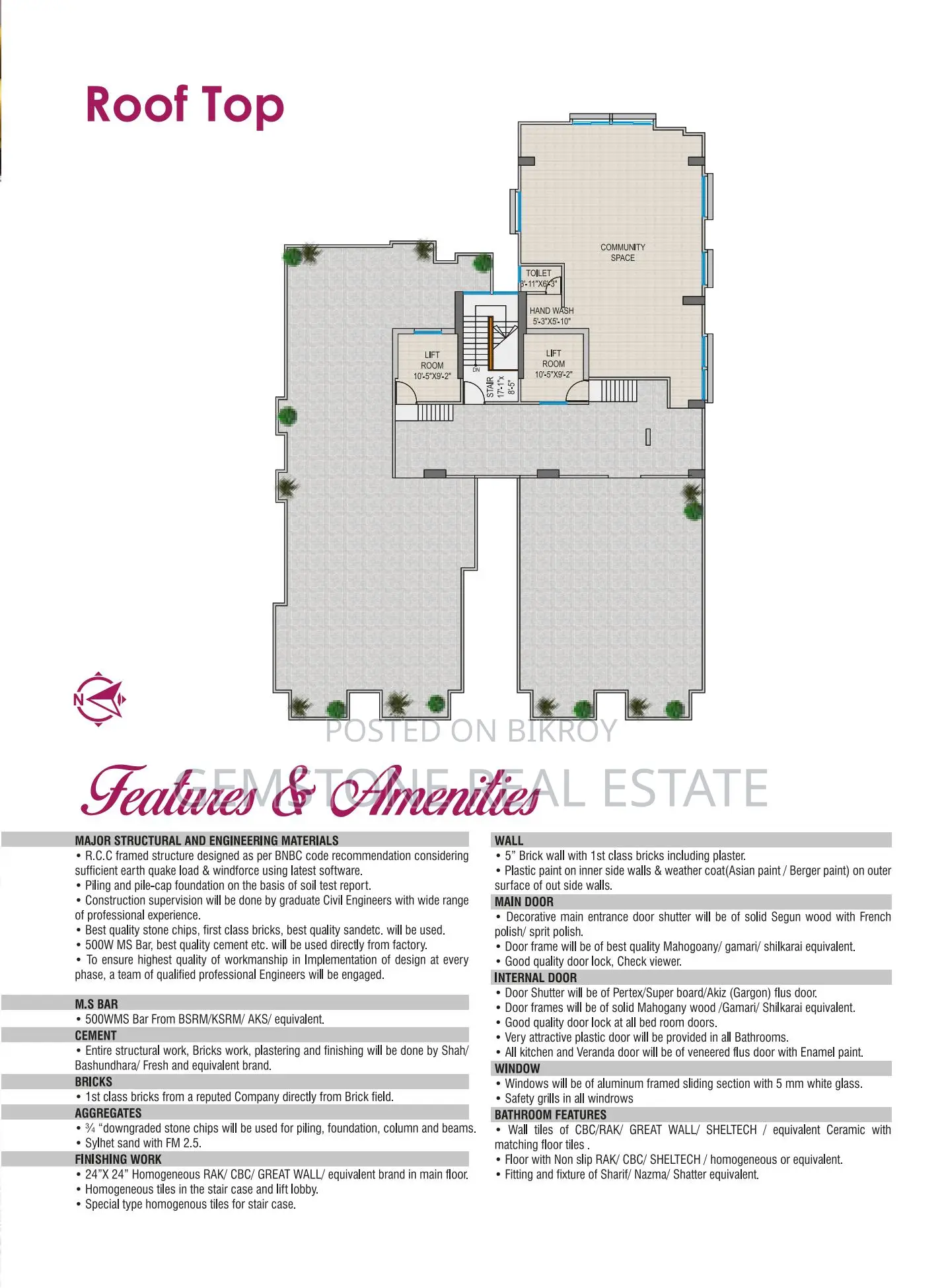 1550 sft Flat for sale at a Reasonable price