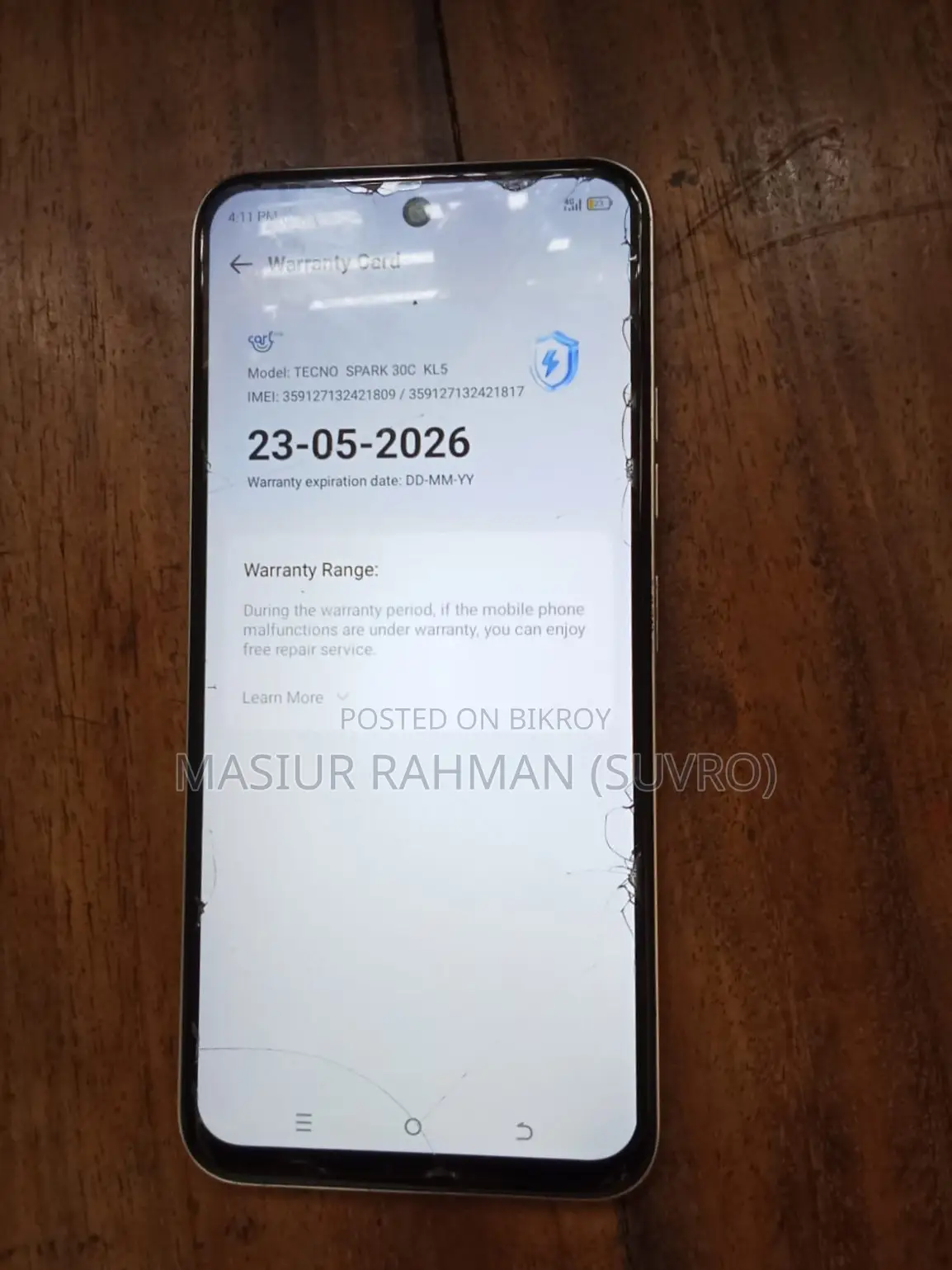 Tecno Spark 30c (Used)