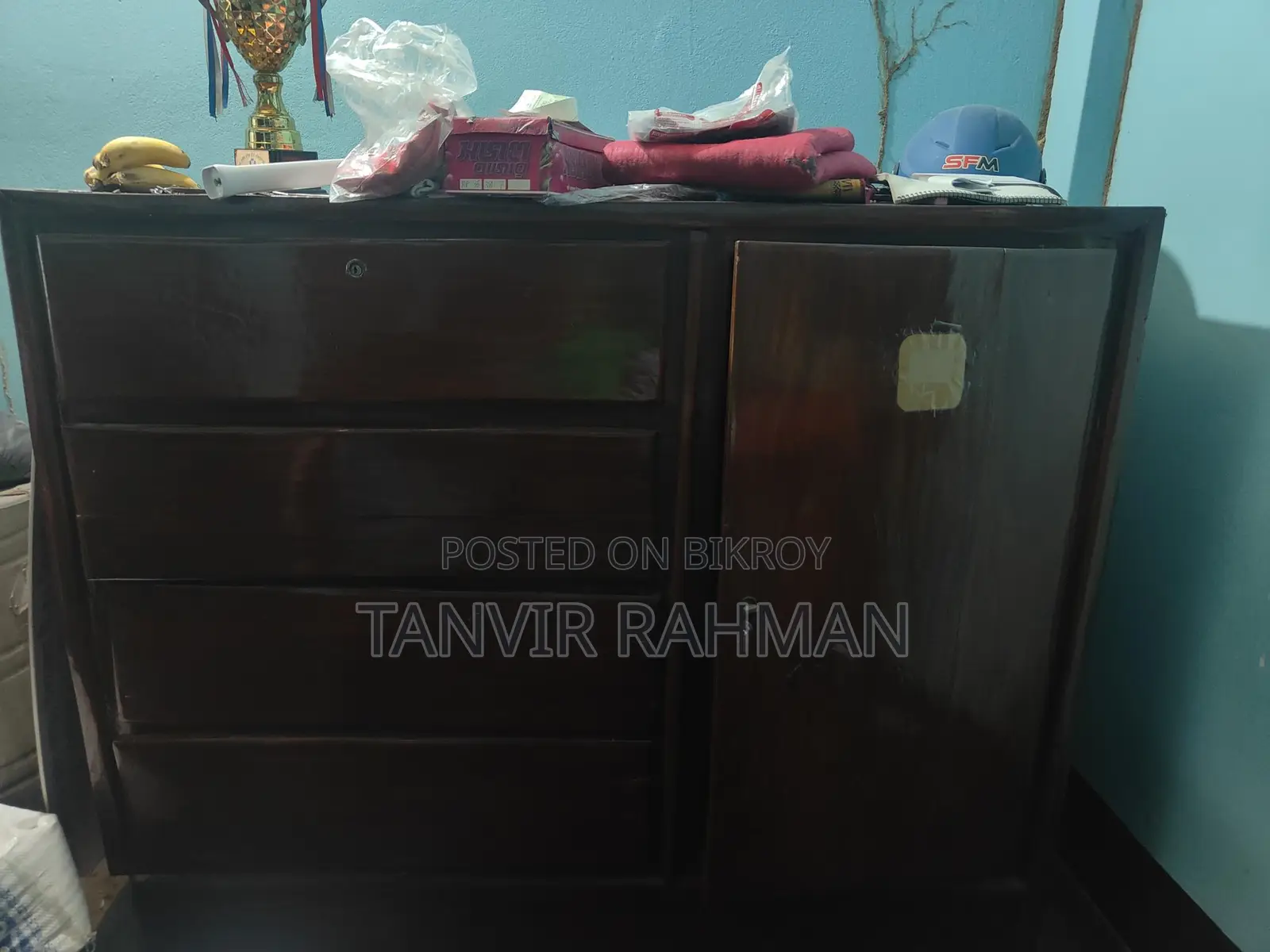 Wooden Wardrobe For Sale Location: Badurtala, Bogura