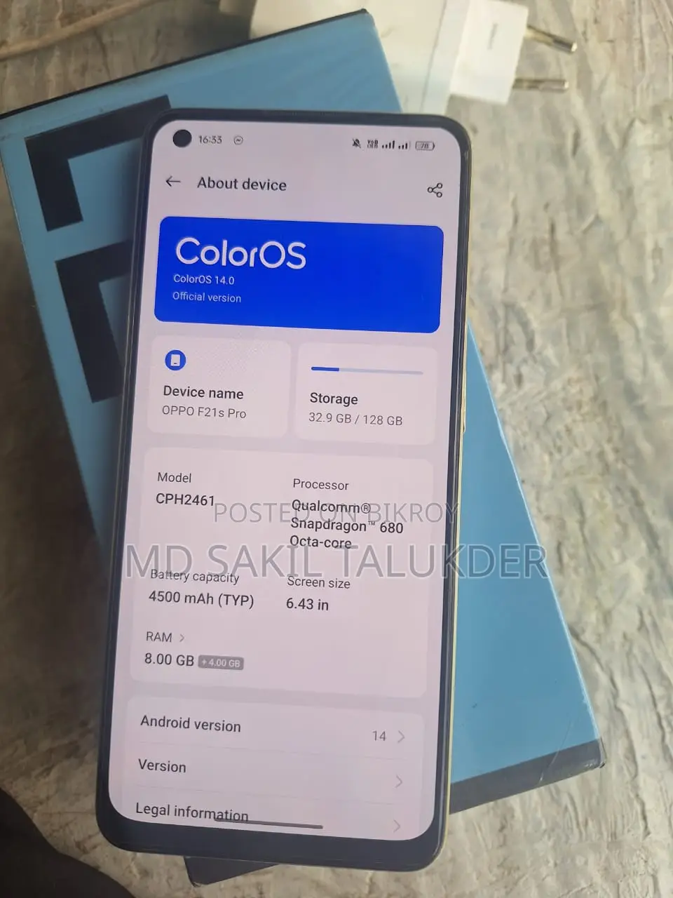 OPPO F21 Pro 8+8/128 (Used)