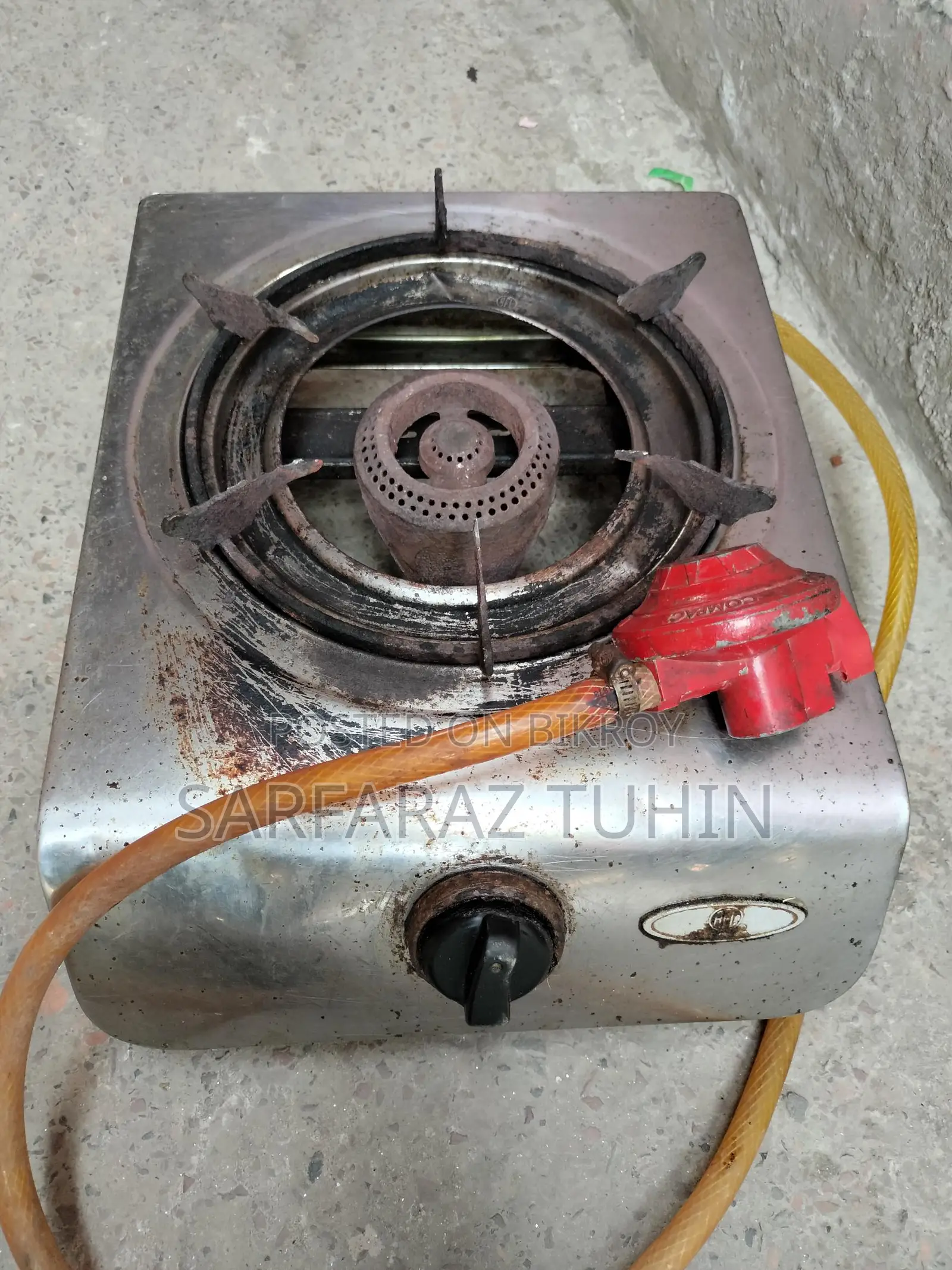 পাইপ রেগুলেটর সহ গ্যাসের চুলা বিক্রি
