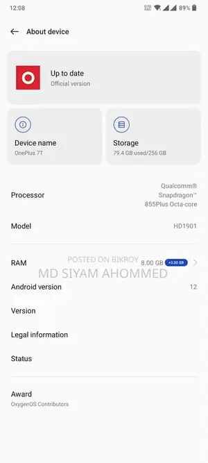 OnePlus 7T . (Used)