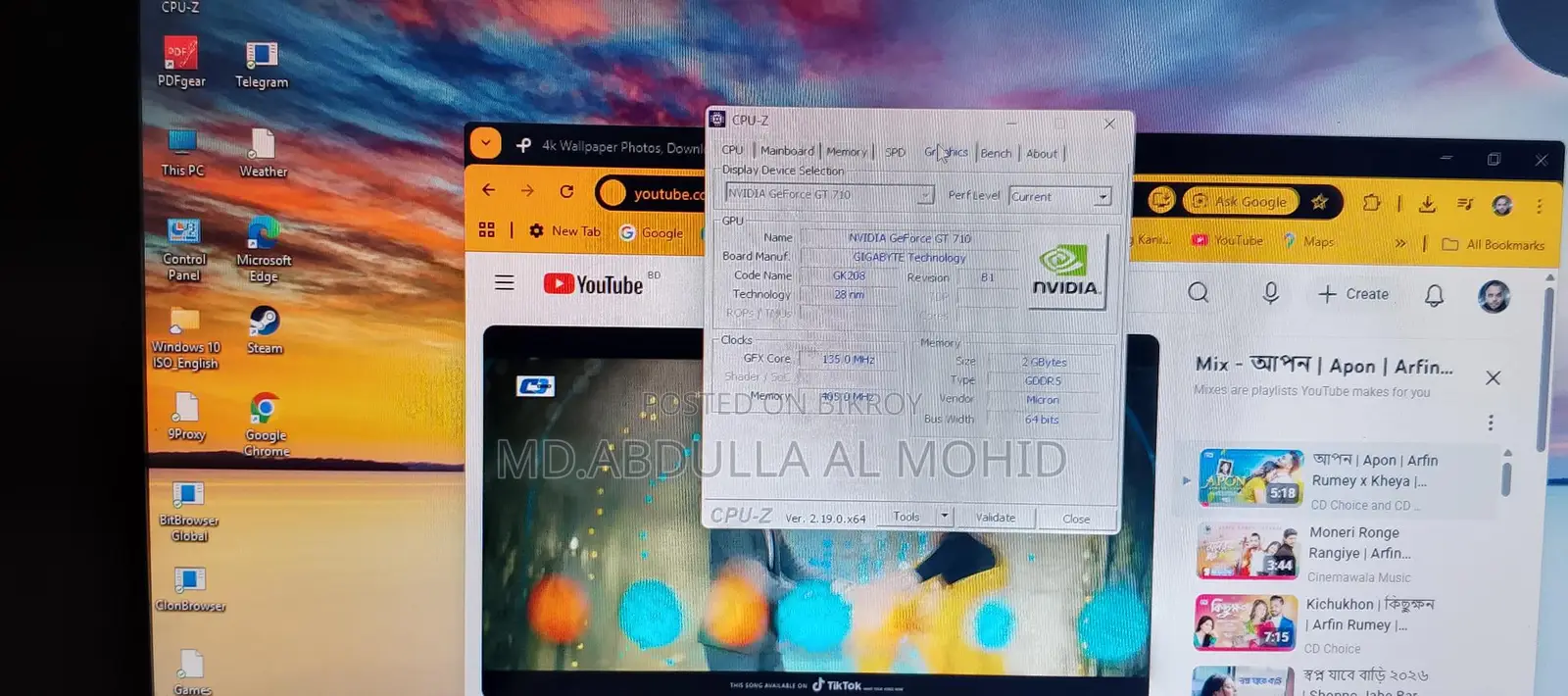6th Gen PC with 2GB Graphics Card, 8GB RAM, 128GB Adata SSD