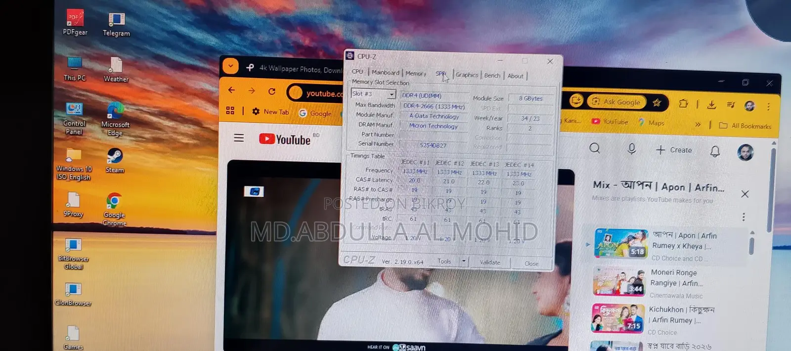6th Gen PC with 2GB Graphics Card, 8GB RAM, 128GB Adata SSD
