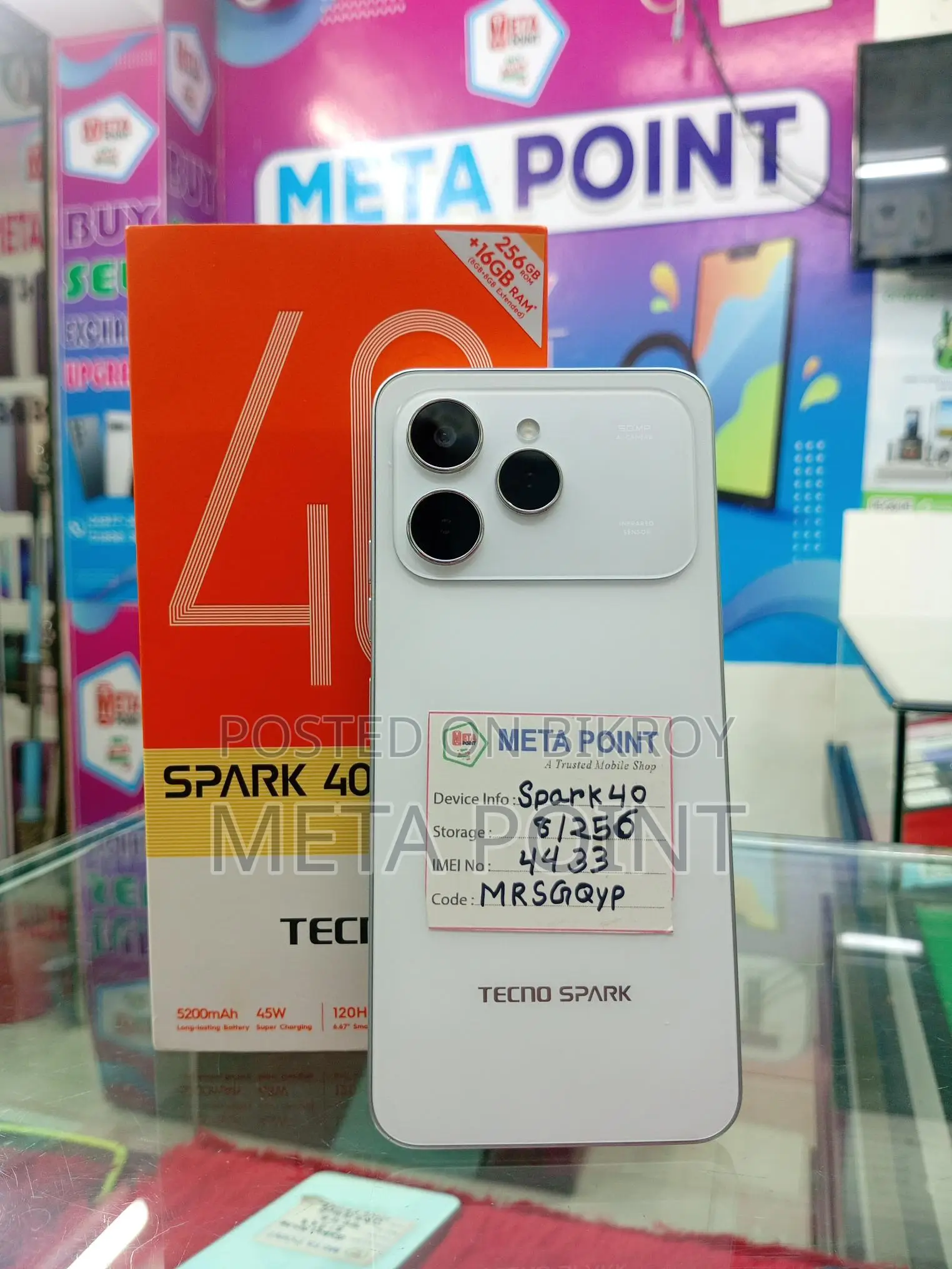 Tecno Spark 40 8/256GB (Used)