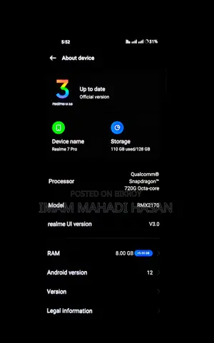 Realme 7 Pro . (Used)