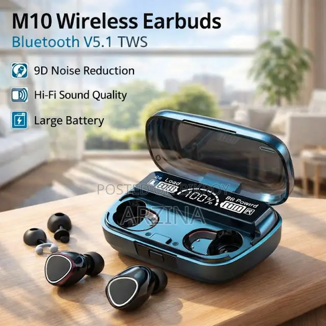 M10 Wireless Earbuds Bluetooth V5.1 TWS