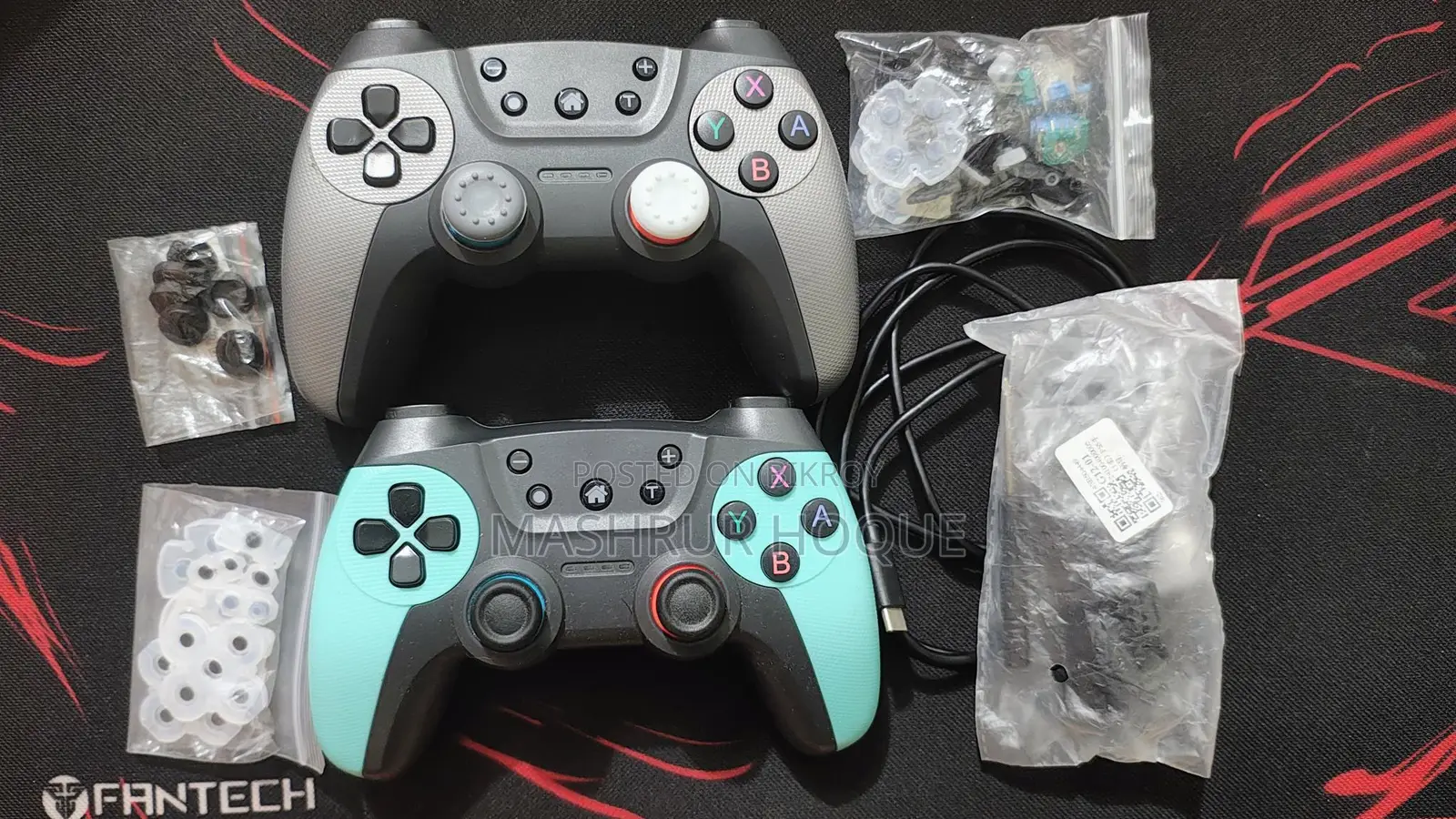2 Pcs Of 2.4g Controller Gamepad Wireless Joystick Otg For All Systems