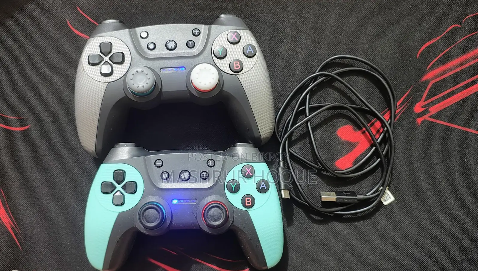 2 Pcs Of 2.4g Controller Gamepad Wireless Joystick Otg For All Systems