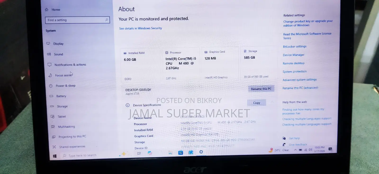 ACER Aspire 4738 Core i5