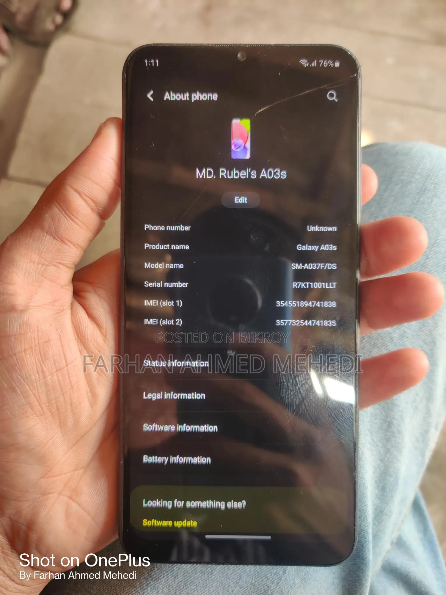 Samsung Galaxy A03S (Used)