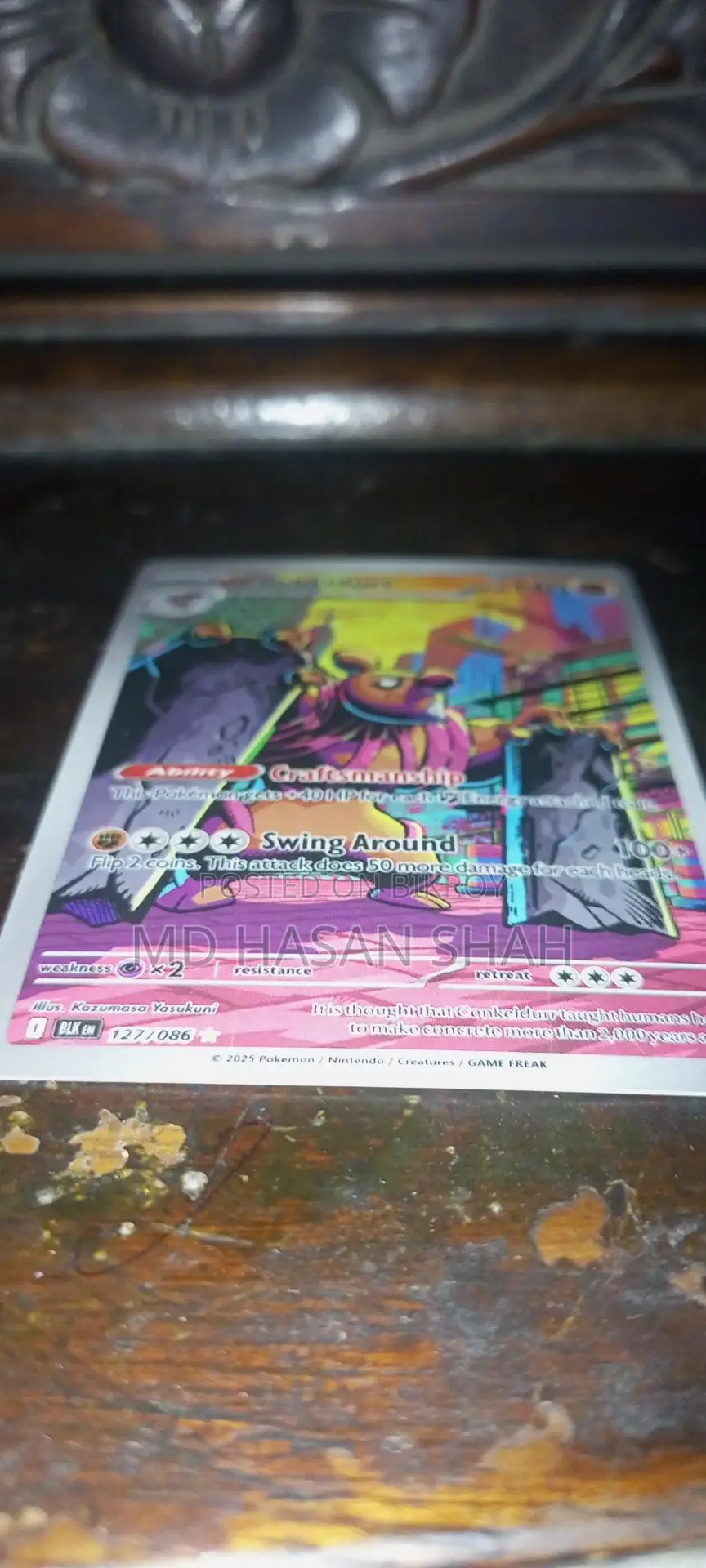 100% Original Conkeldurr Pokemon Card