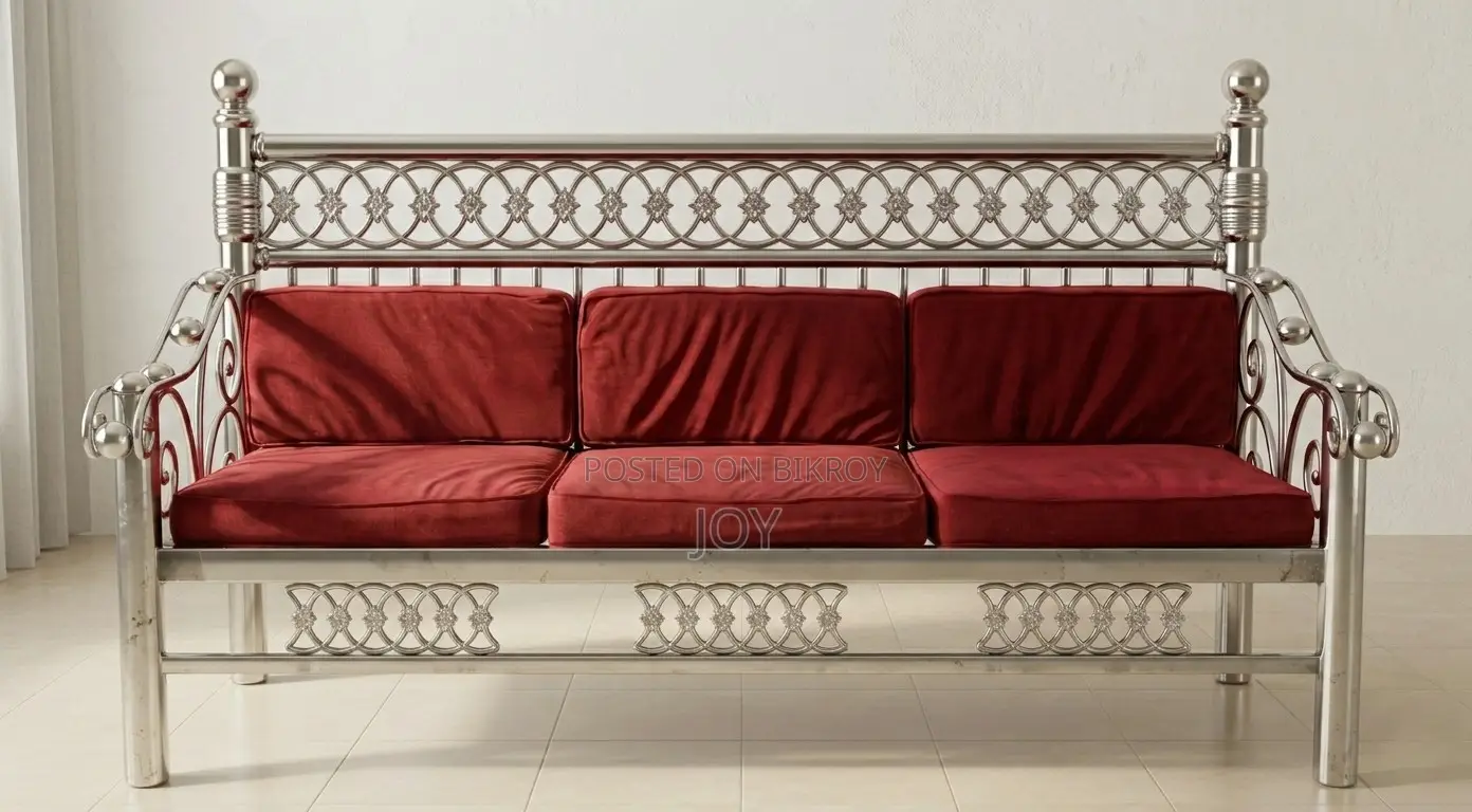 ৫ সিটের Ss স্টিল সোফা বিক্রি হবে | 5 Seater Strong Stainless Steel Sofa