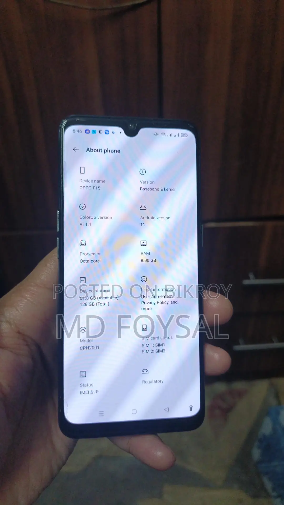 OPPO F15 . (Used)